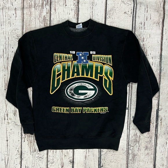 Green Bay Packers Vintage 1995 NFL Football Pullover Sweatshirt - Picture 1 of 5